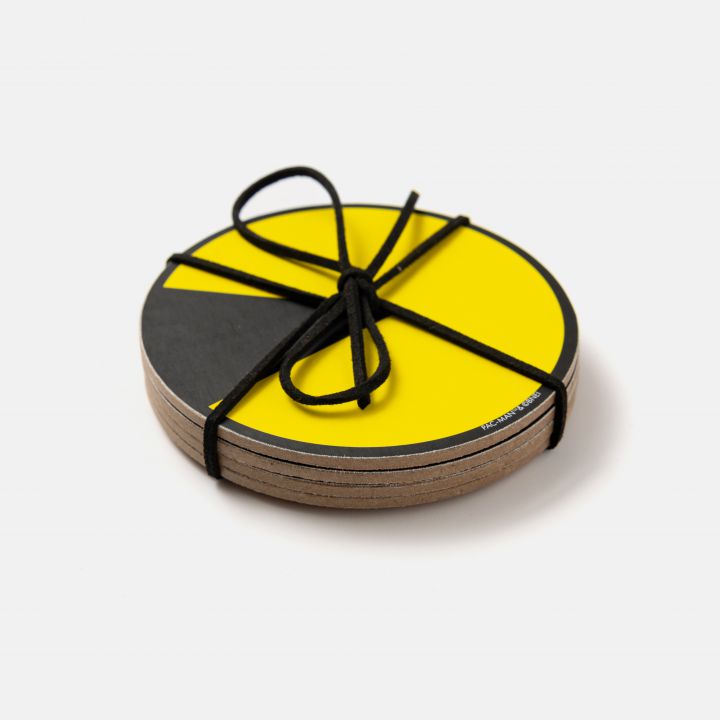 סט תחתיות לכוסות פק-מן