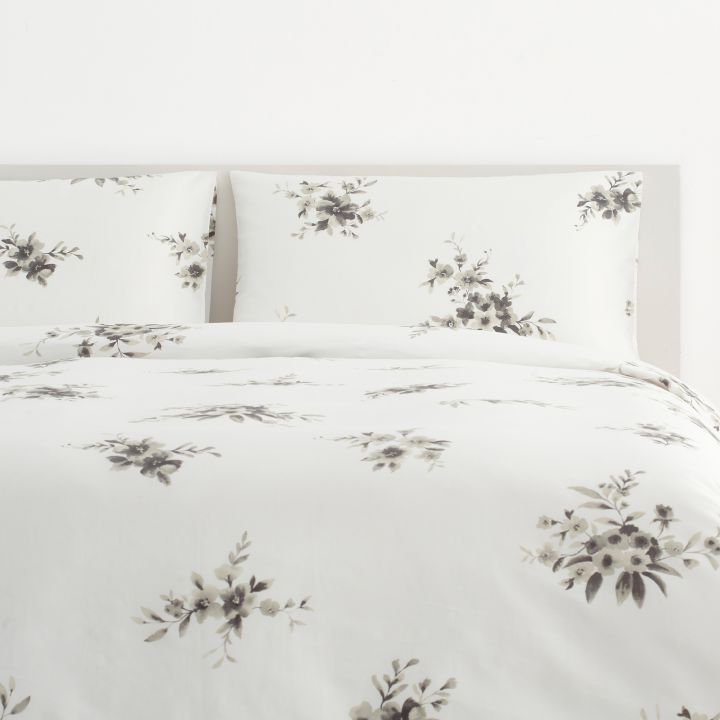 סט מצעי כותנה סאטן גריי