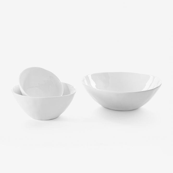 קערת פורצלן להגשה אייבורי