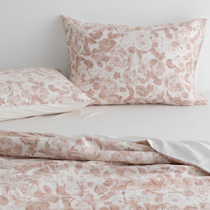 סט מצעי כותנה באריגת סאטן רוזה