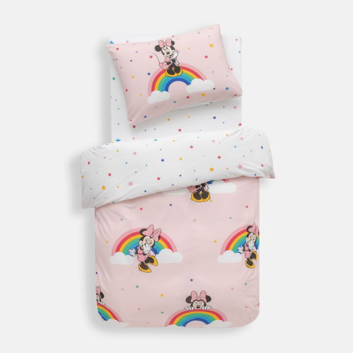 סט מצעי ילדים כותנה סרוקה ריינבו