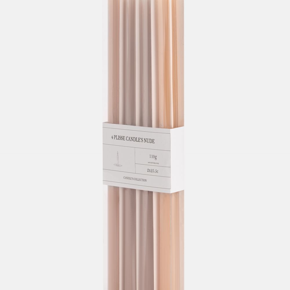 סט 4 נרות פליסה לפמוט