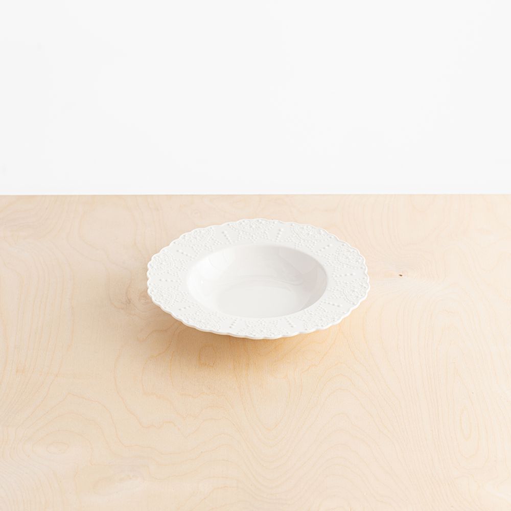 צלחת פורצלן למרק אריאל