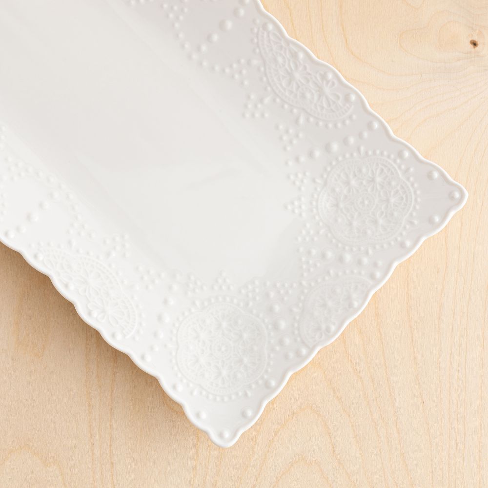 מגש מלבני פורצלן אריאל