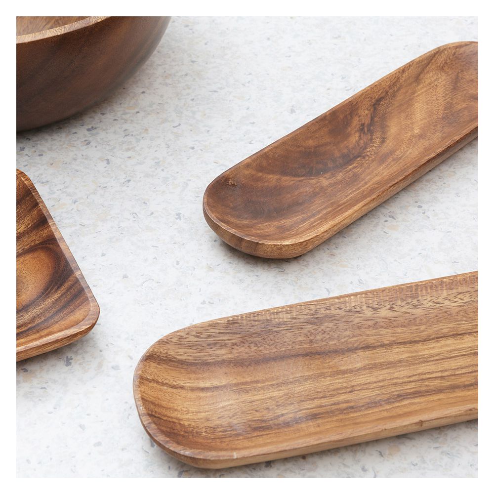 צלוחית עץ אובלית טימבר