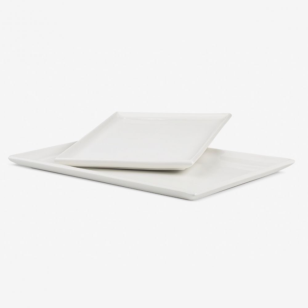 צלחת פורצלן מרובעת להגשה