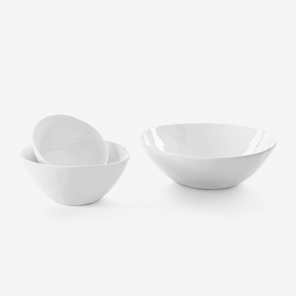 קערת פורצלן להגשה אייבורי