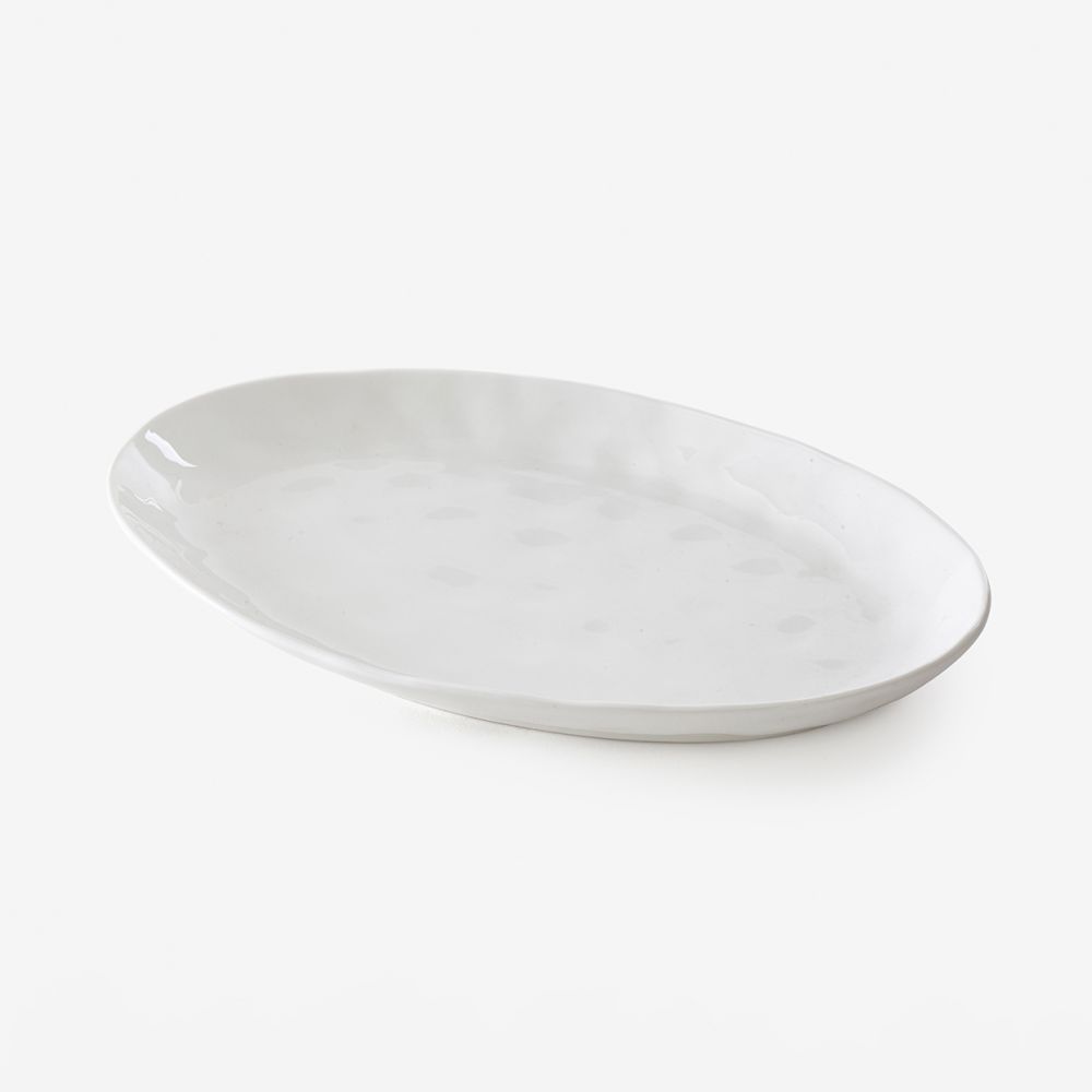 צלחת פורצלן להגשה אייבורי