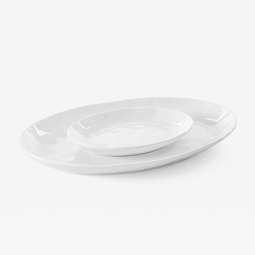 צלחת פורצלן להגשה אייבורי