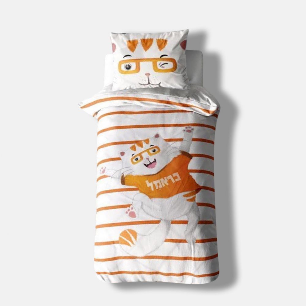 סט מצעי ילדים כותנה כראמל