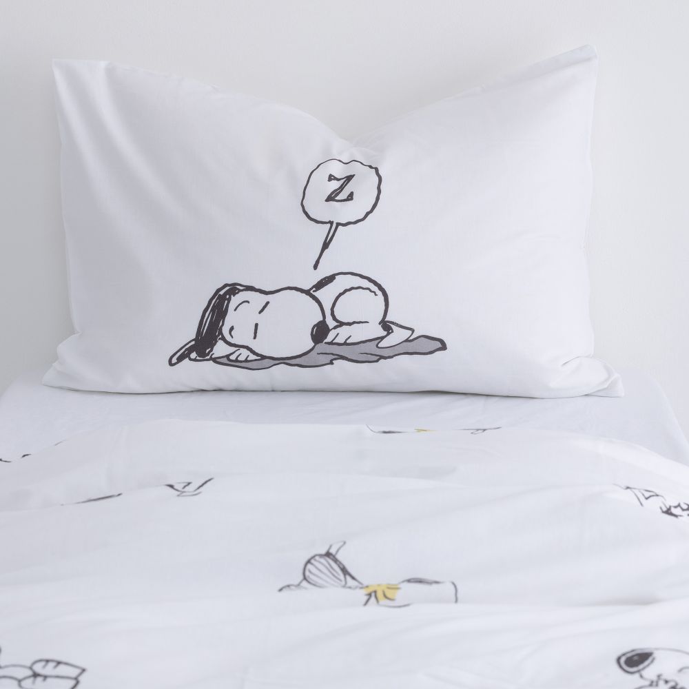 סט מצעי ילדים כותנה סרוקה סנופי