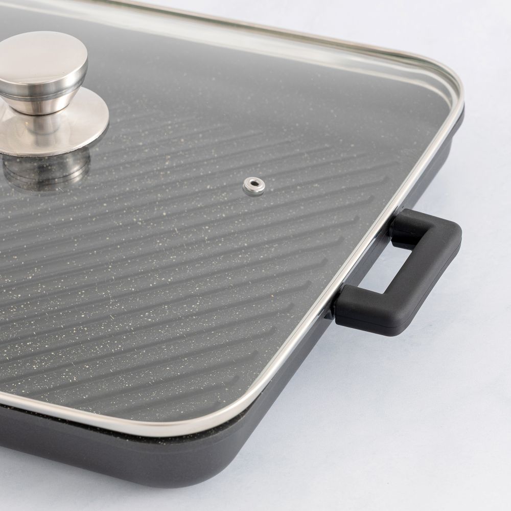 פלטת גריל מרובעת עם מכסה FOODY