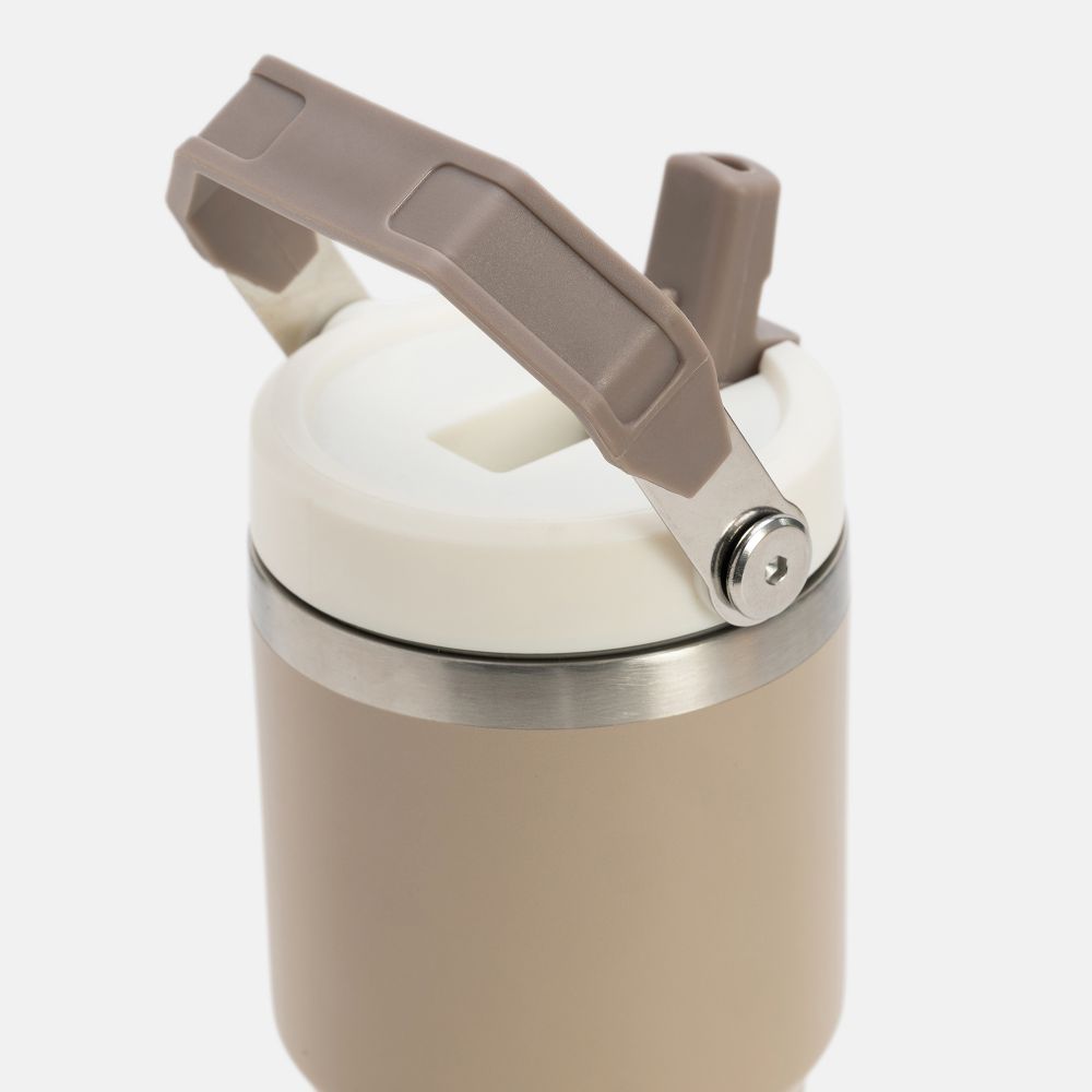 כוס שתייה נירוסטה וקש 600 מל