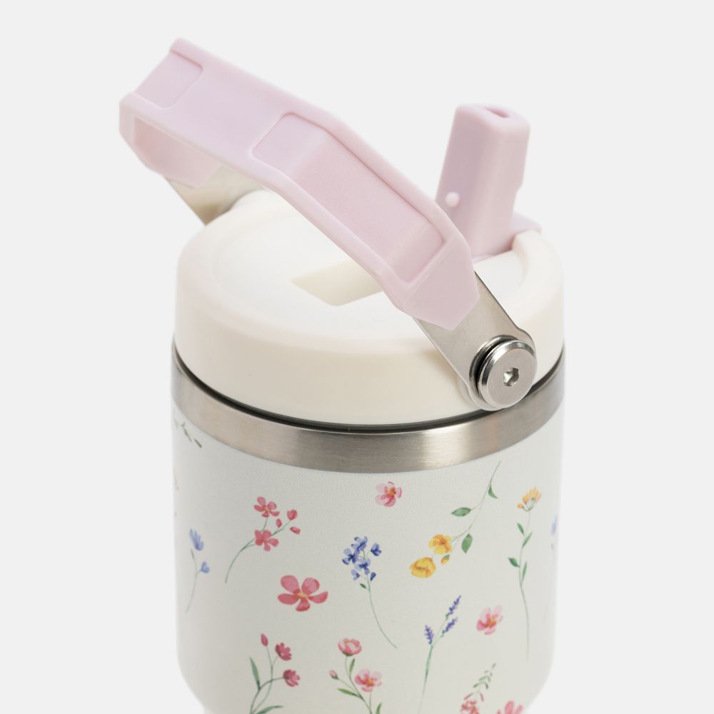 כוס שתייה נירוסטה וקש 600 מל